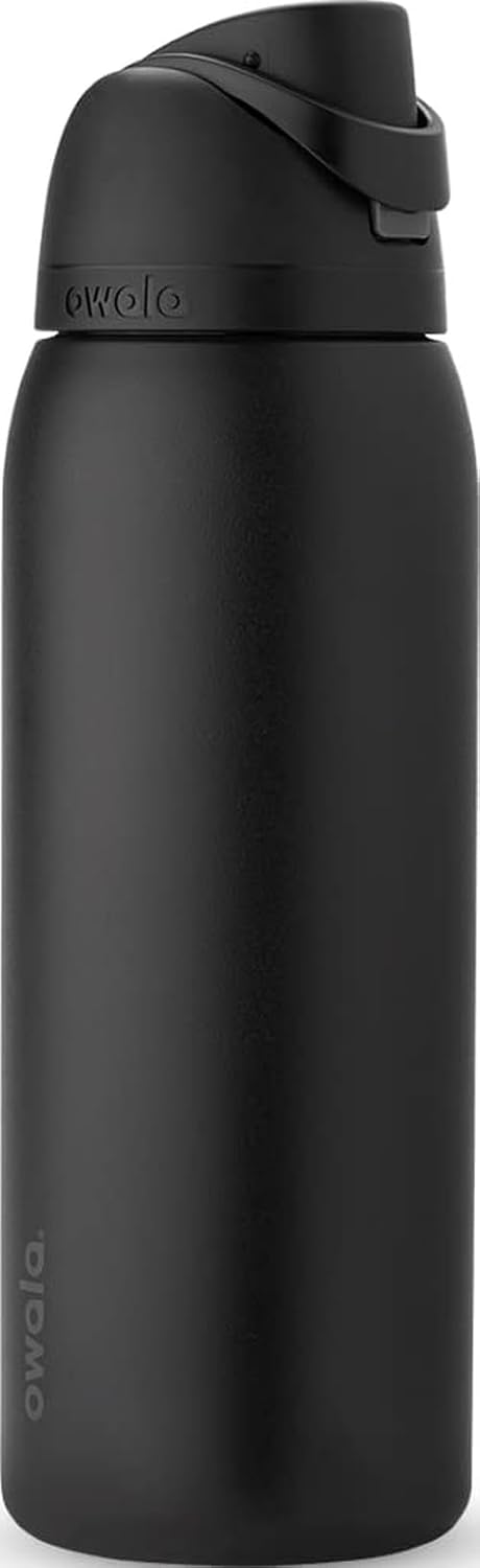 Owala FreeSip Stainless Steel Water Bottle 24 oz Black Cherry