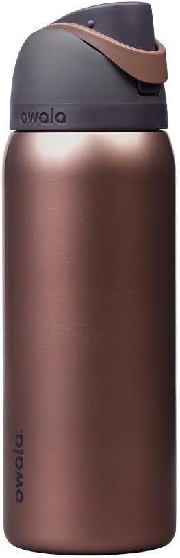 Owala FreeSip Stainless Steel Water Bottle 24 oz Black Cherry