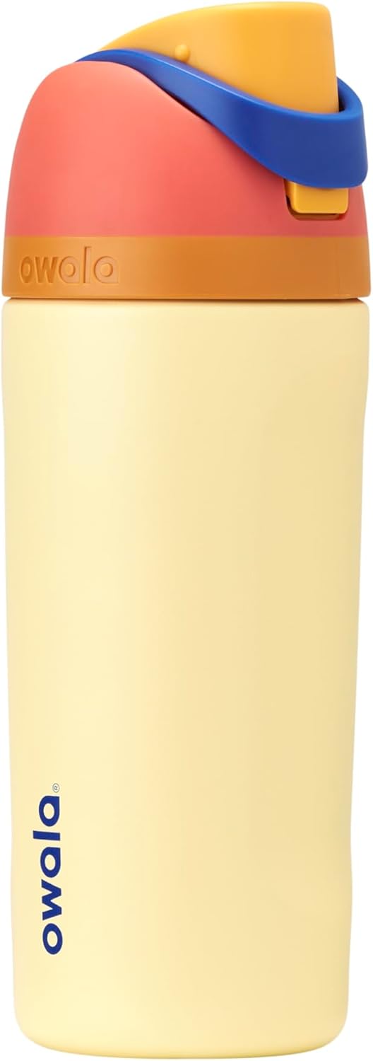 Owala FreeSip Stainless Steel Water Bottle 24 oz Black Cherry