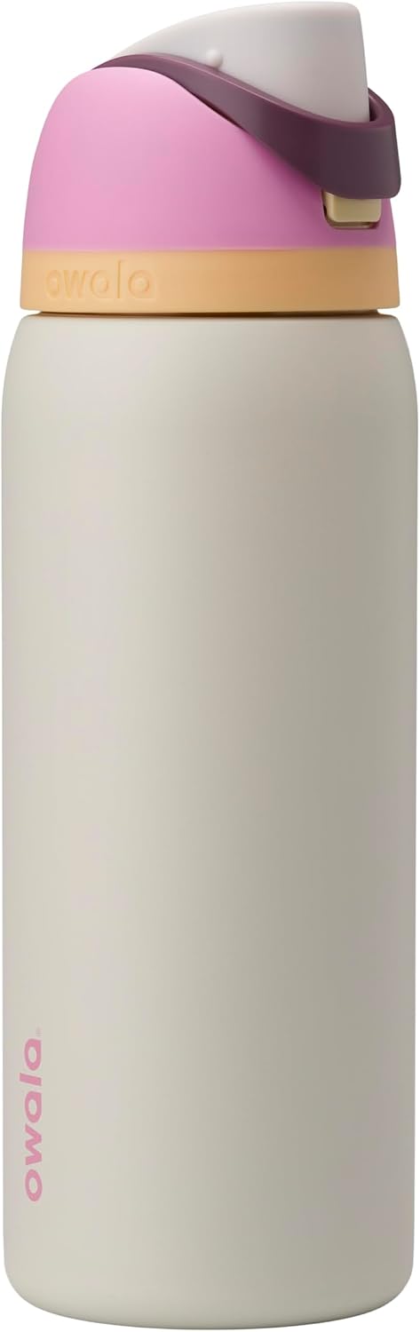 Owala FreeSip Stainless Steel Water Bottle 24 oz Black Cherry