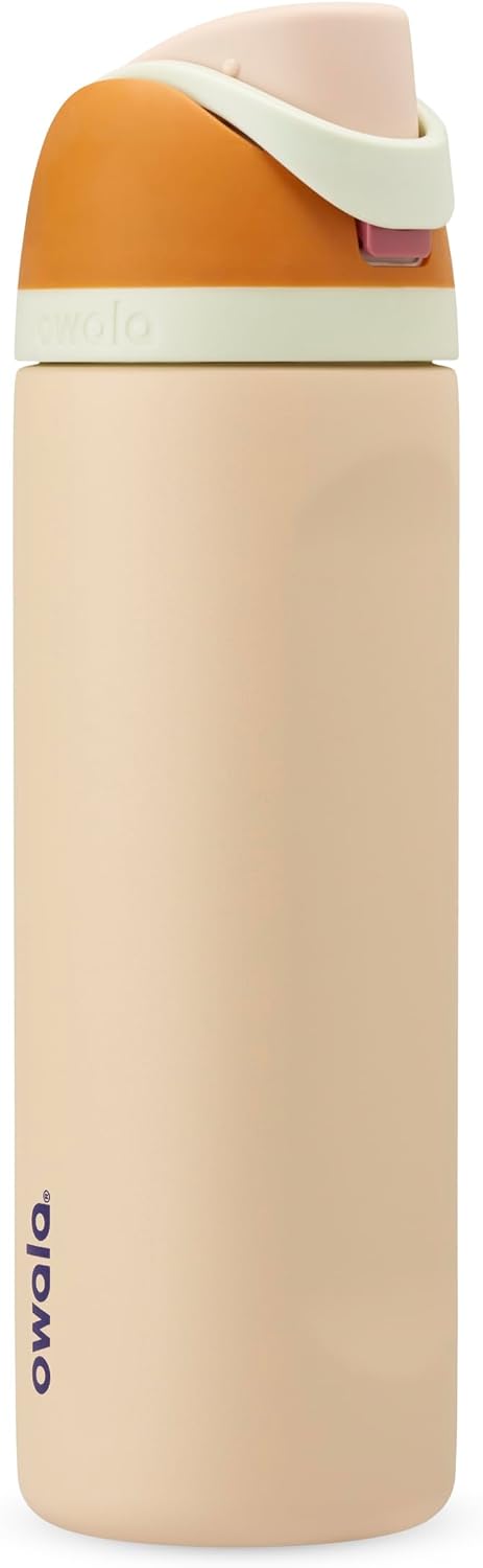 Owala FreeSip Stainless Steel Water Bottle 24 oz Black Cherry