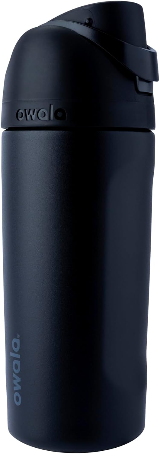 Owala FreeSip Stainless Steel Water Bottle 24 oz Black Cherry