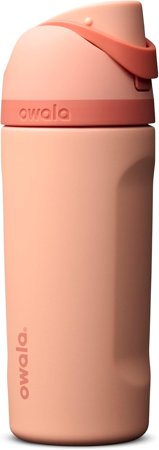 Owala FreeSip Stainless Steel Water Bottle 24 oz Black Cherry