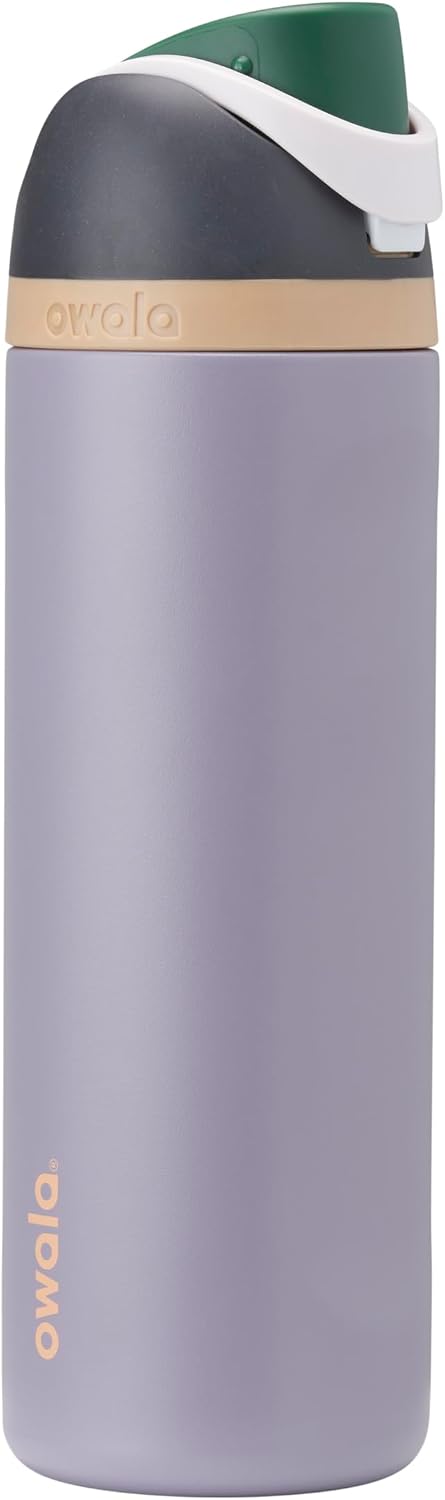 Owala FreeSip Stainless Steel Water Bottle 24 oz Black Cherry