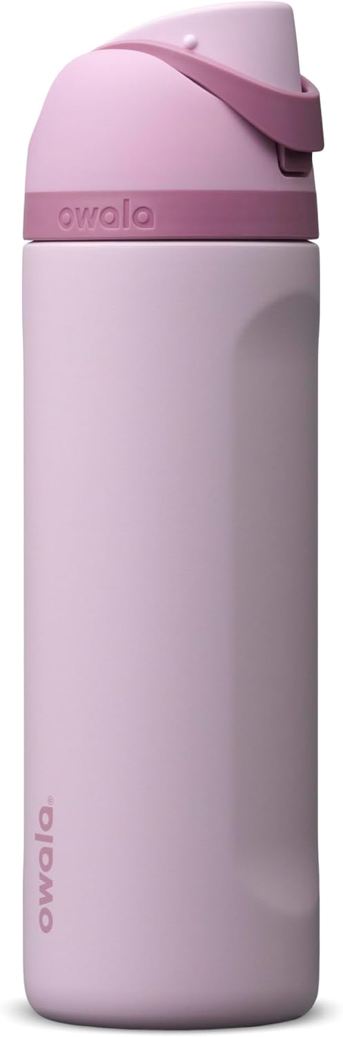 Owala FreeSip Stainless Steel Water Bottle 24 oz Black Cherry