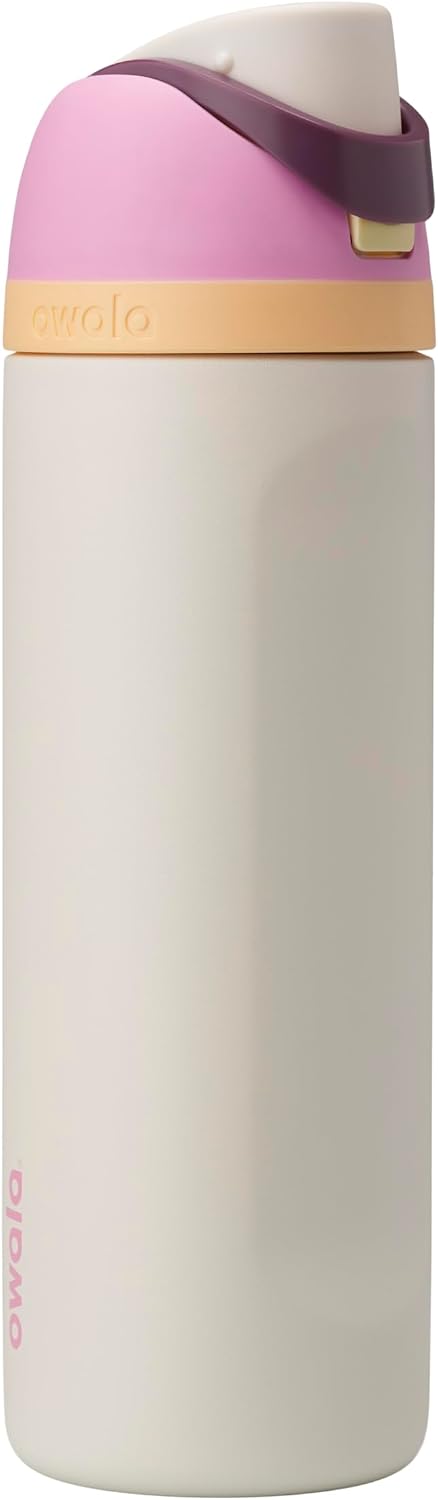 Owala FreeSip Stainless Steel Water Bottle 24 oz Black Cherry