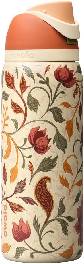 Owala FreeSip Stainless Steel Water Bottle 24 oz Black Cherry