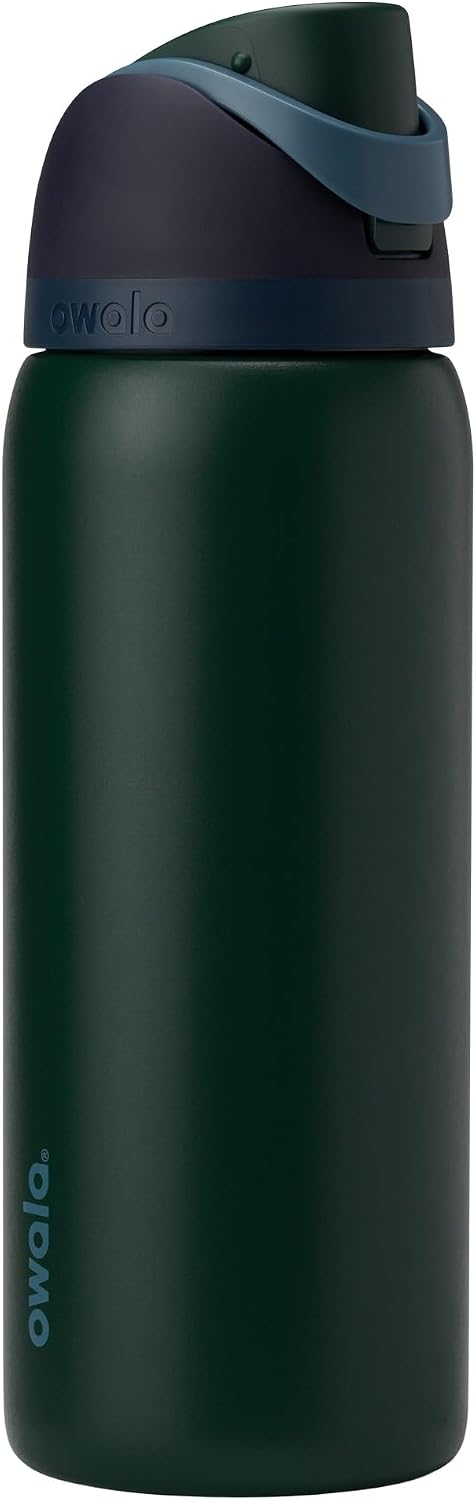 Owala FreeSip Stainless Steel Water Bottle 24 oz Black Cherry