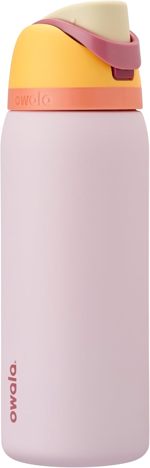 Owala FreeSip Stainless Steel Water Bottle 24 oz Black Cherry
