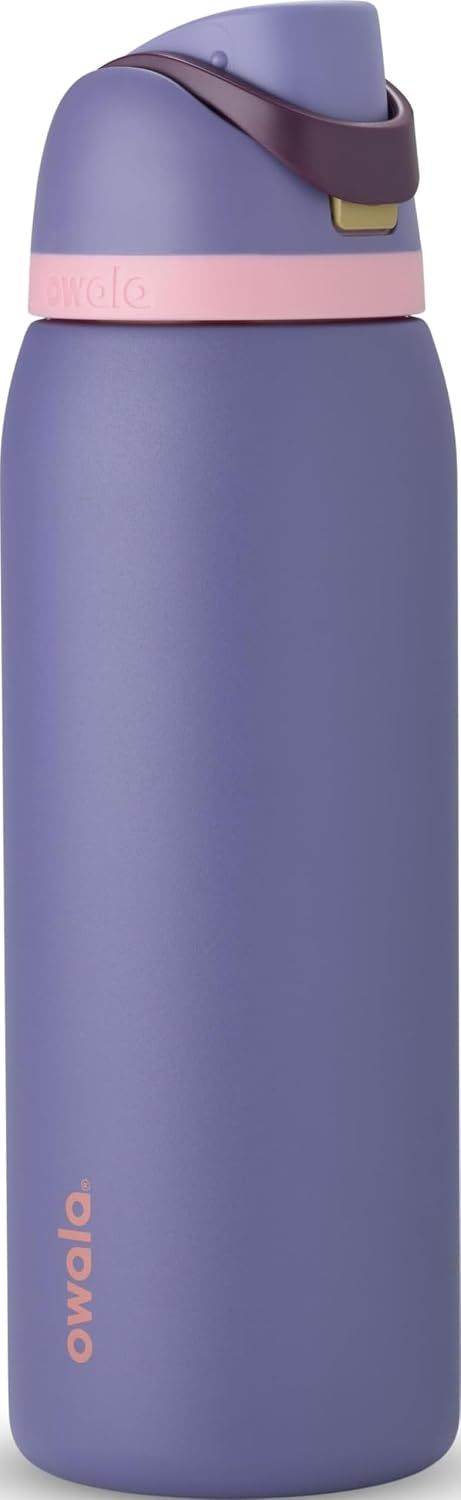Owala FreeSip Stainless Steel Water Bottle 24 oz Black Cherry