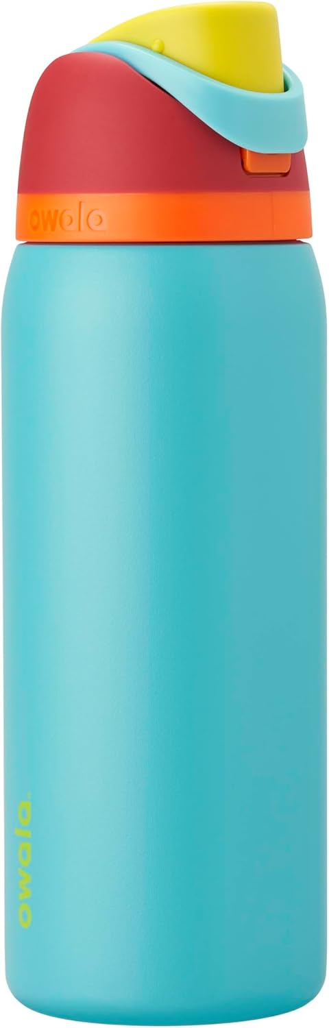 Owala FreeSip Stainless Steel Water Bottle 24 oz Black Cherry