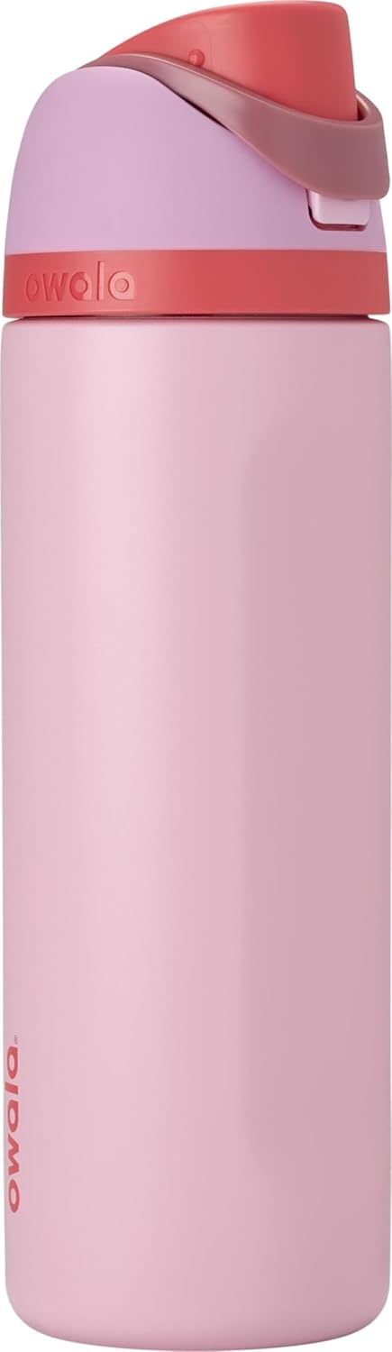 Owala FreeSip Stainless Steel Water Bottle 24 oz Black Cherry