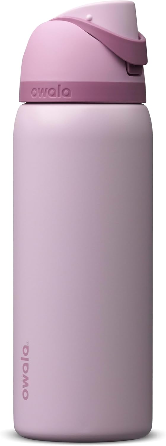 Owala FreeSip Stainless Steel Water Bottle 24 oz Black Cherry