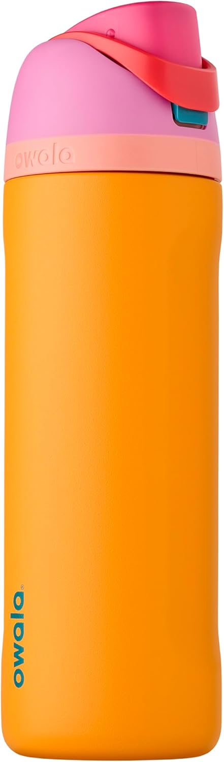 Owala FreeSip Stainless Steel Water Bottle 24 oz Black Cherry