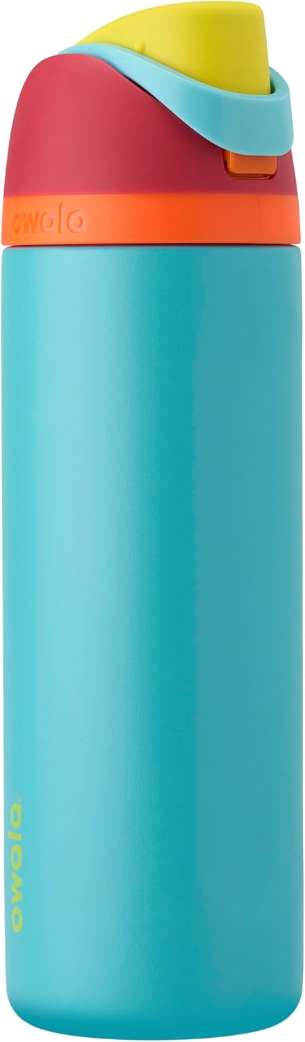 Owala FreeSip Stainless Steel Water Bottle 24 oz Black Cherry
