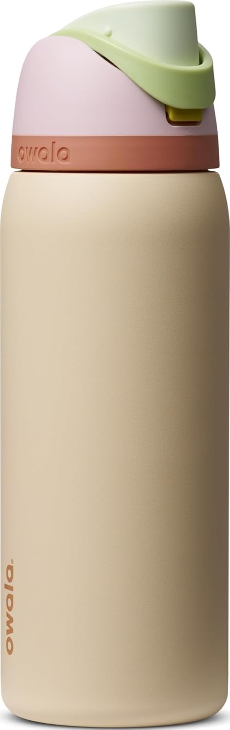 Owala FreeSip Stainless Steel Water Bottle 24 oz Black Cherry