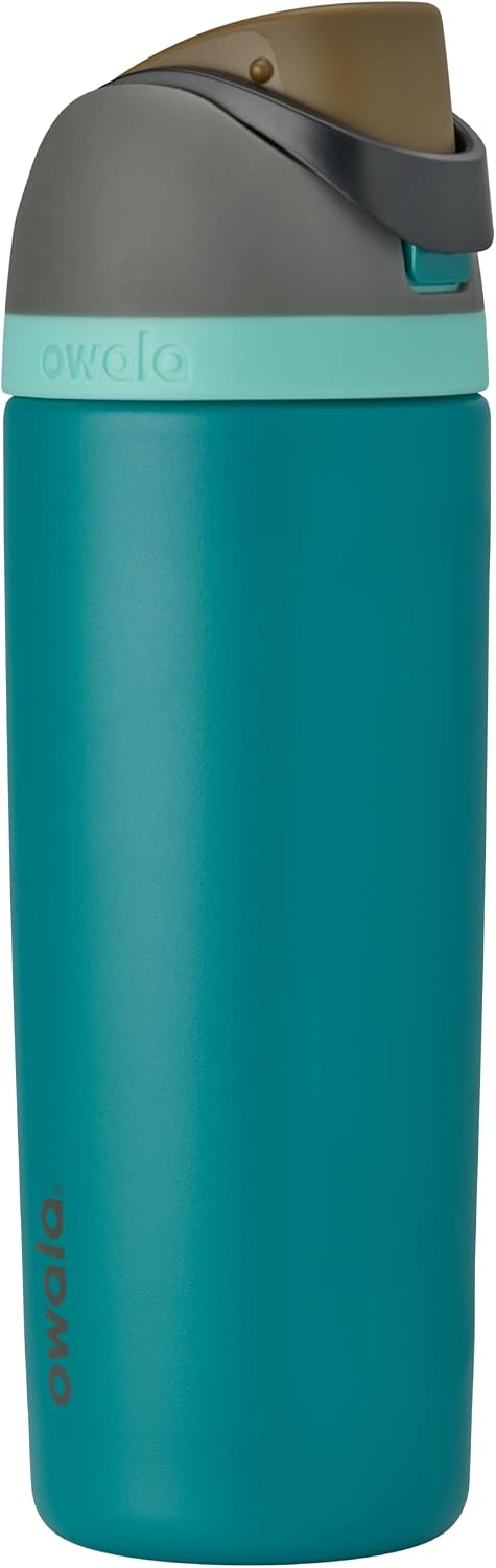 Owala FreeSip Stainless Steel Water Bottle 24 oz Black Cherry