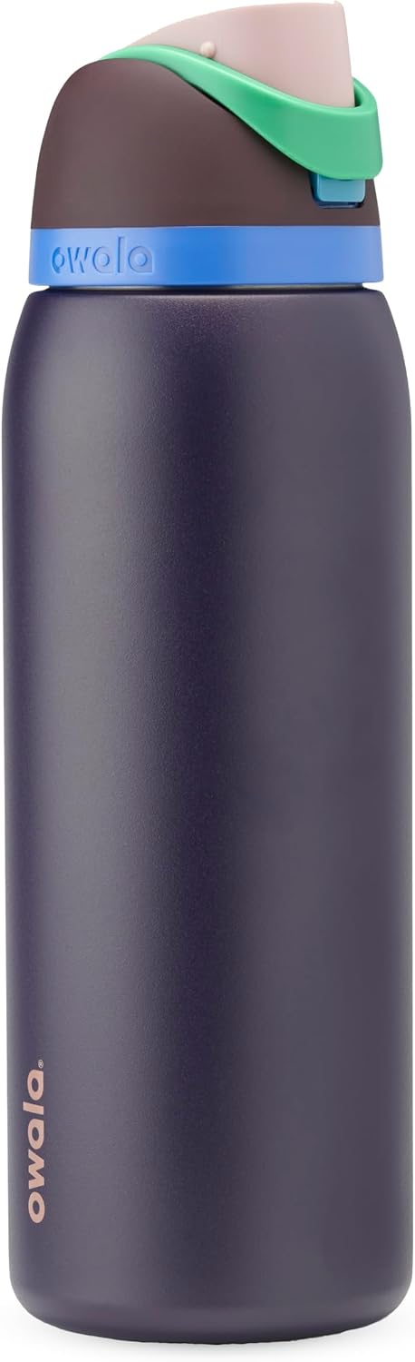 Owala FreeSip Stainless Steel Water Bottle 24 oz Black Cherry