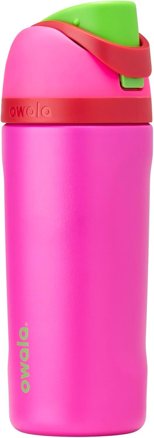 Owala FreeSip Stainless Steel Water Bottle 24 oz Black Cherry