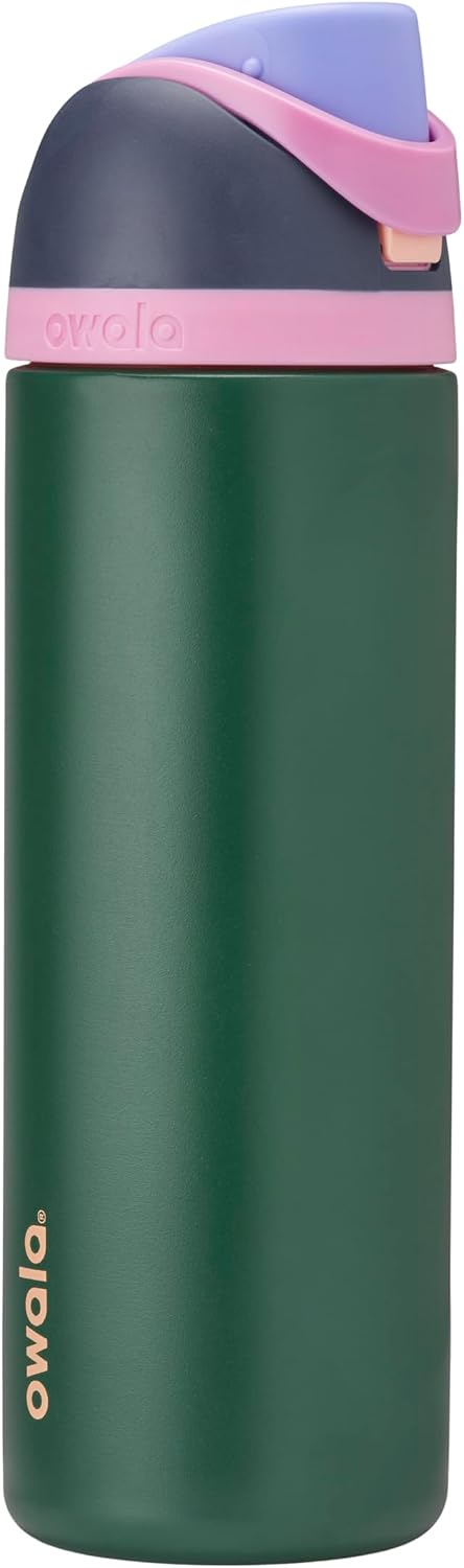 Owala FreeSip Stainless Steel Water Bottle 24 oz Black Cherry