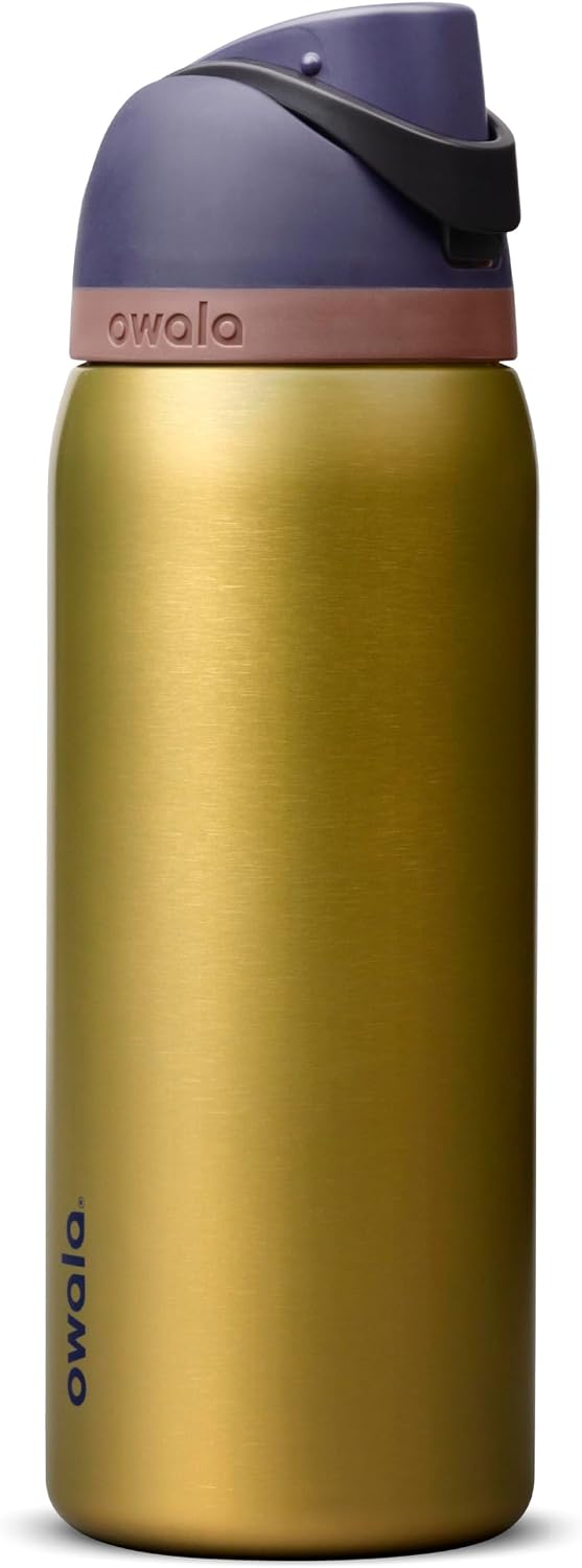 Owala FreeSip Stainless Steel Water Bottle 24 oz Black Cherry