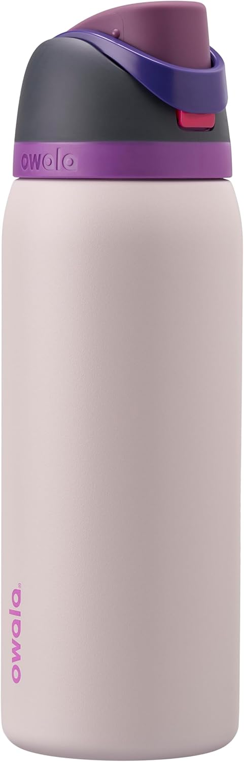 Owala FreeSip Stainless Steel Water Bottle 24 oz Black Cherry