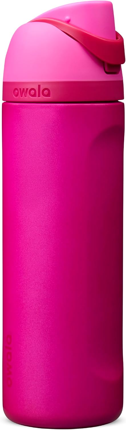 Owala FreeSip Stainless Steel Water Bottle 24 oz Black Cherry