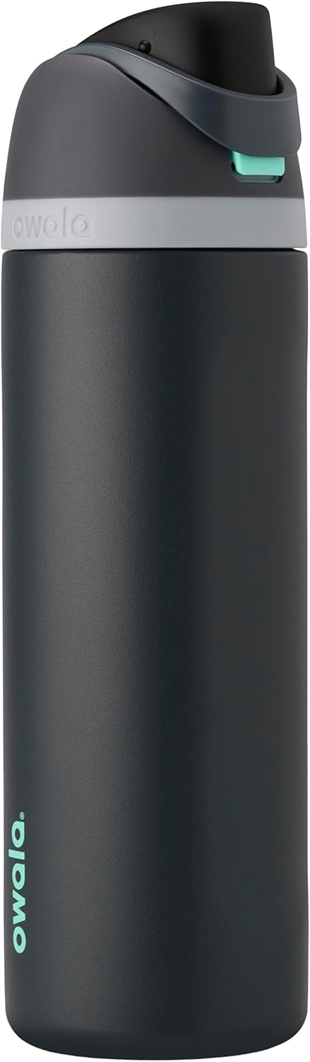 Owala FreeSip Stainless Steel Water Bottle 24 oz Black Cherry