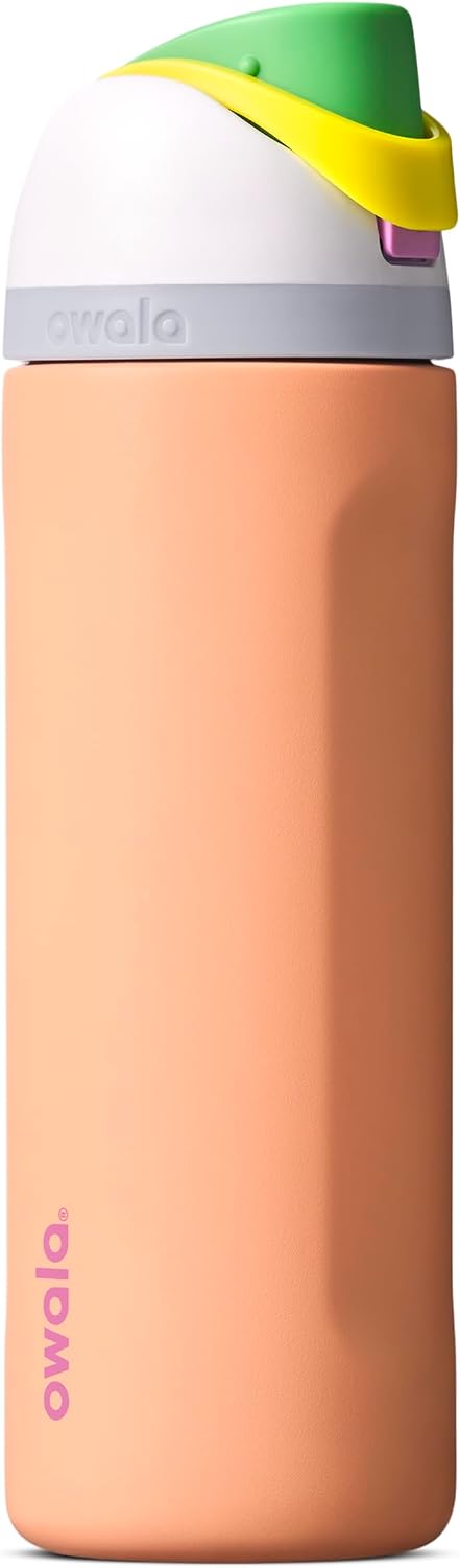 Owala FreeSip Stainless Steel Water Bottle 24 oz Black Cherry