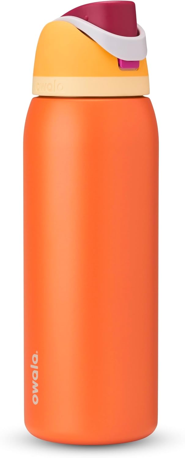 Owala FreeSip Stainless Steel Water Bottle 24 oz Black Cherry