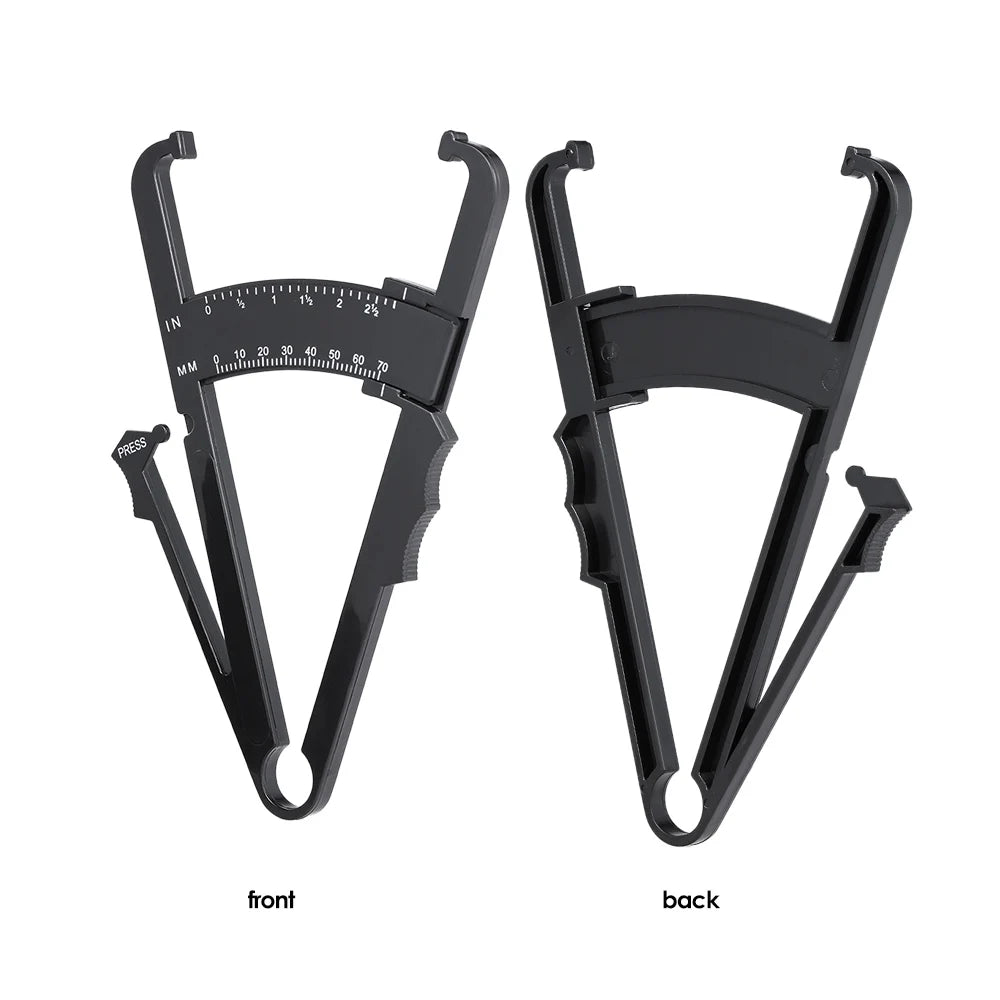 70mm Skinfold Body Fat Caliper Body Fat Tester Skinfold Measuring Tape with Measure Table Body Health and Beauty Tool