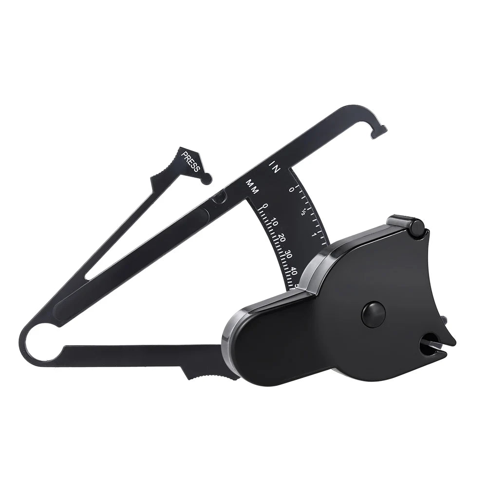 70mm Skinfold Body Fat Caliper Body Fat Tester Skinfold Measuring Tape with Measure Table Body Health and Beauty Tool