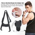 70mm Skinfold Body Fat Caliper Body Fat Tester Skinfold Measuring Tape with Measure Table Body Health and Beauty Tool