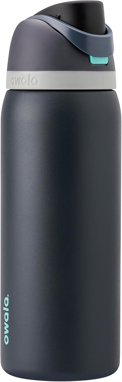 Owala FreeSip Stainless Steel Water Bottle 24 oz Black Cherry
