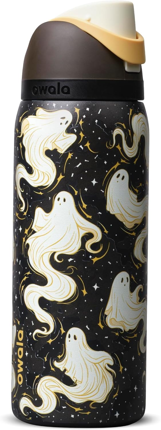 Owala FreeSip Stainless Steel Water Bottle 24 oz Black Cherry