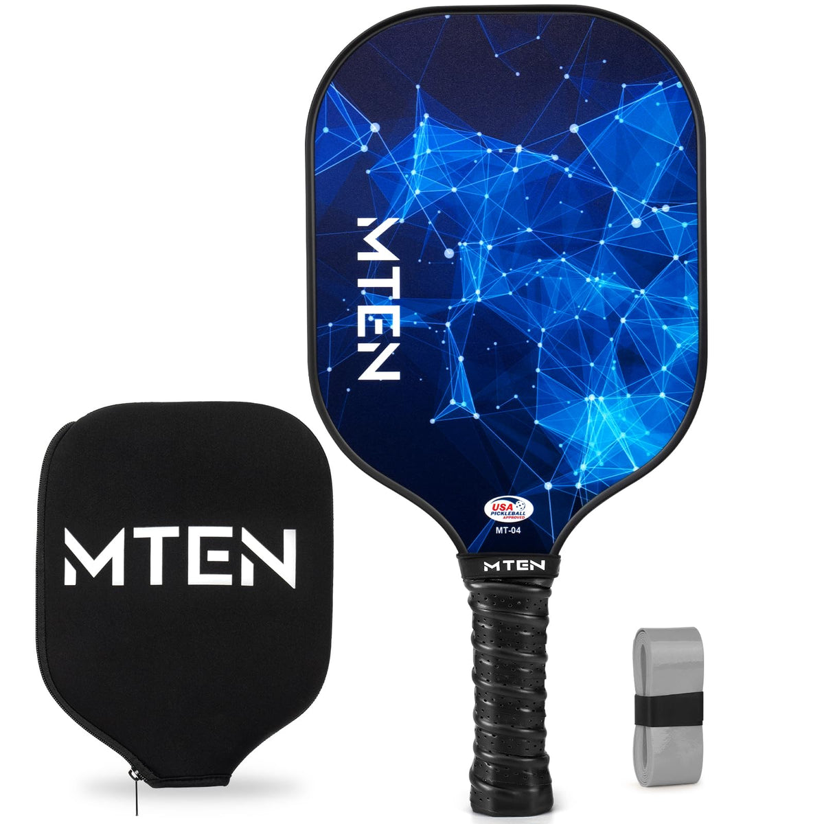 MTEN Pickleball Paddles Set of 2/4/1, USAPA Approved Fiberglass Rackets