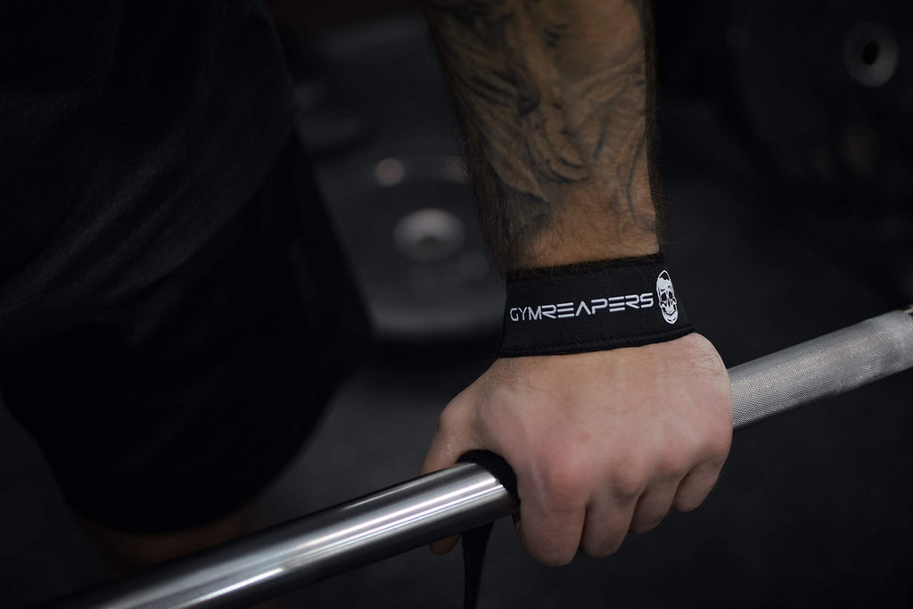 Gymreapers Lifting Wrist Straps for Weightlifting, Bodybuilding, Powerlifting, Strength Training, & Deadlifts - Padded Neoprene with 18" Cotton