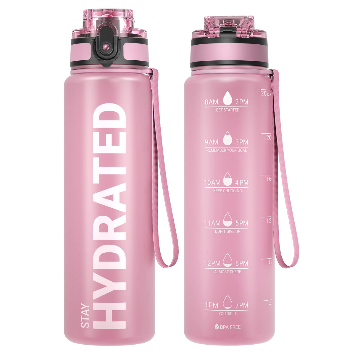 Sahara Sailor Water Bottle 32oz, Tritan Sports Bottle with Time Marker