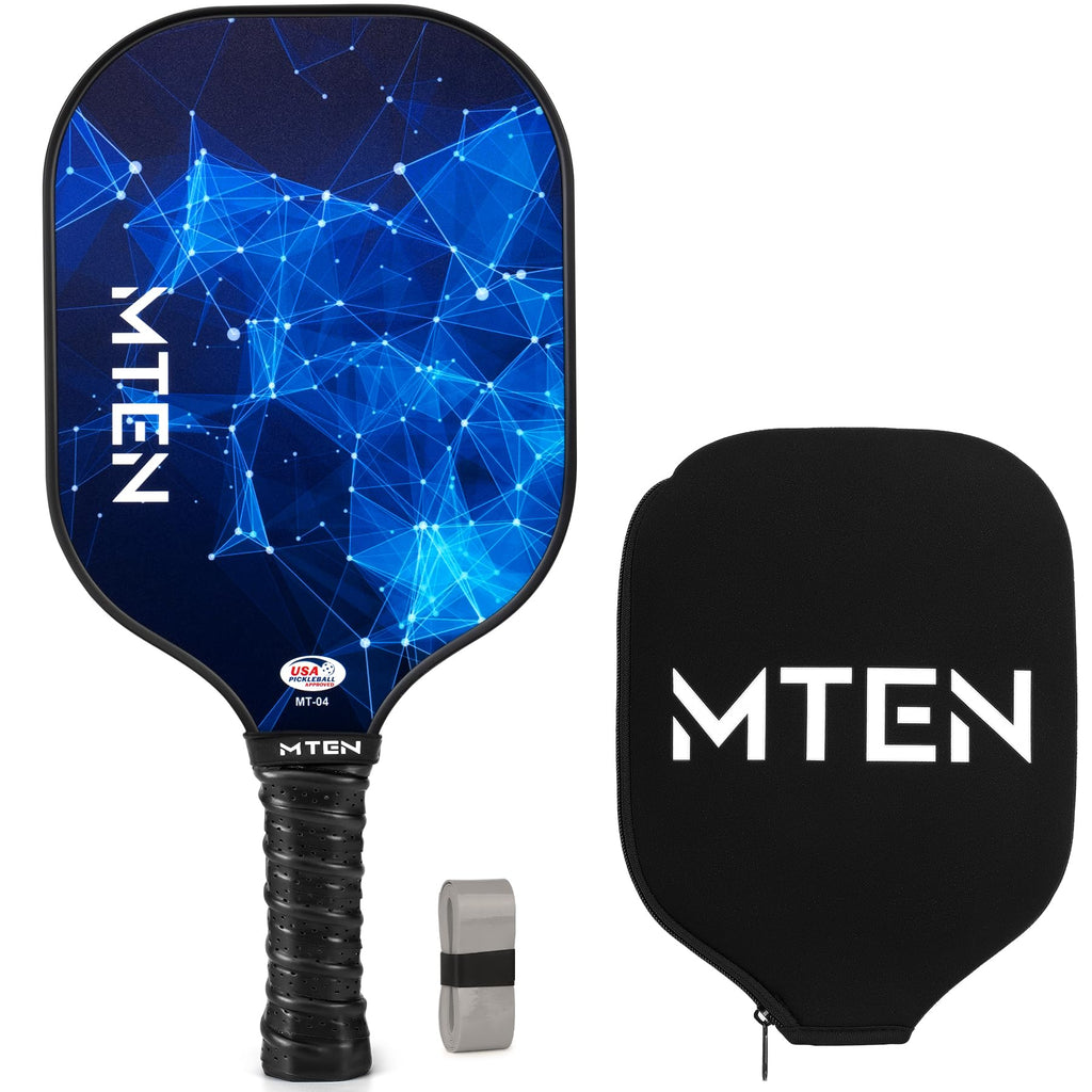 MTEN Pickleball Paddles Set of 2/4/1, USAPA Approved Fiberglass Rackets