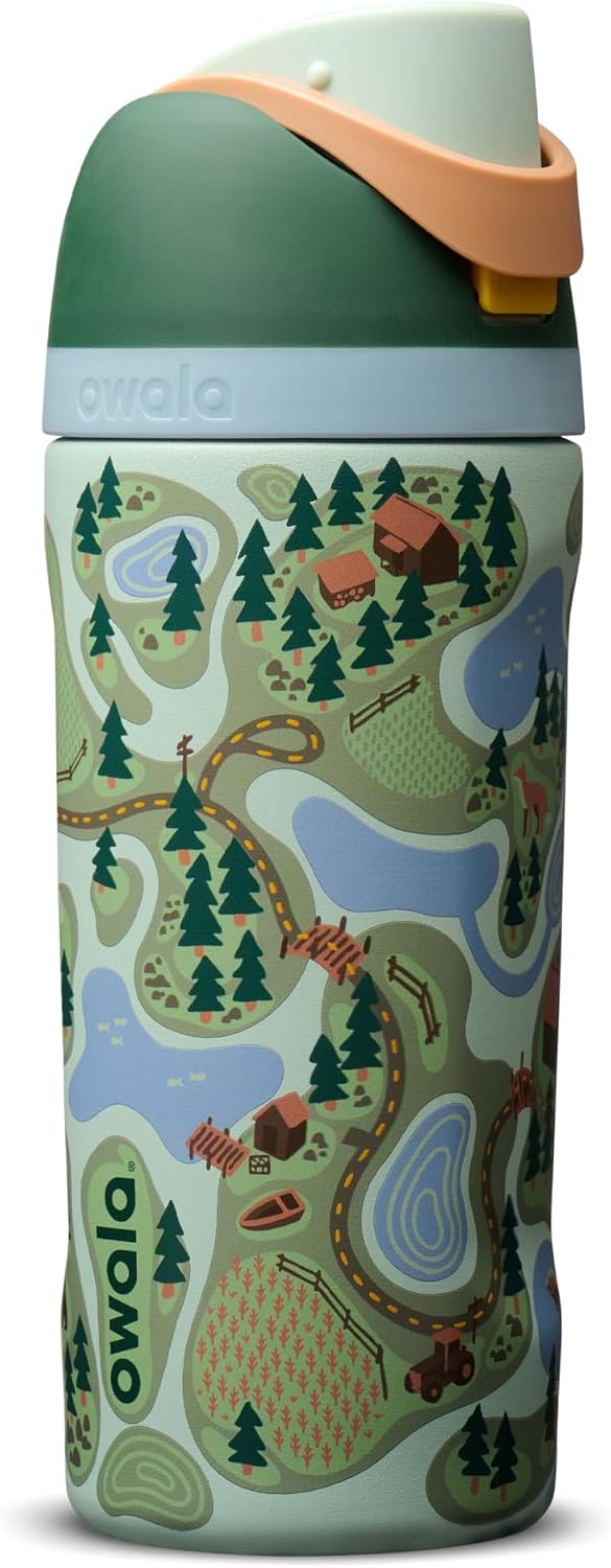 Owala FreeSip Stainless Steel Water Bottle 24 oz Black Cherry