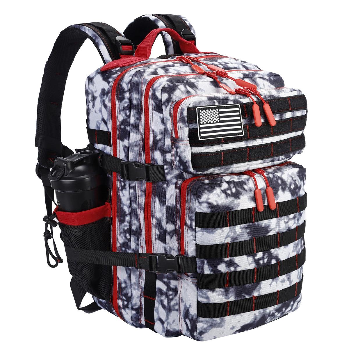 LHI Military Tactical Backpack for Men and Women 45L Army 3 Days Assault Pack Bag Large Rucksack with Molle System Khaki