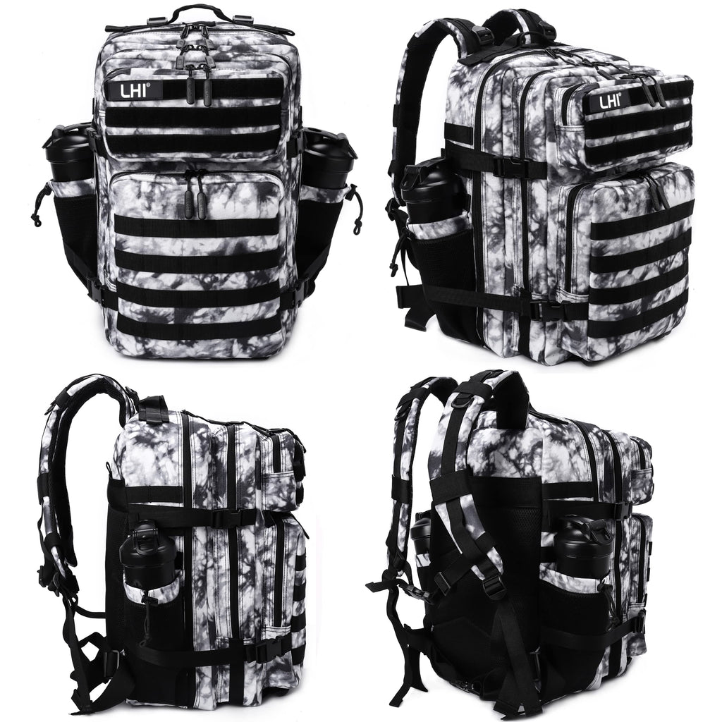 LHI Military Tactical Backpack for Men and Women 45L Army 3 Days Assault Pack Bag Large Rucksack with Molle System Khaki