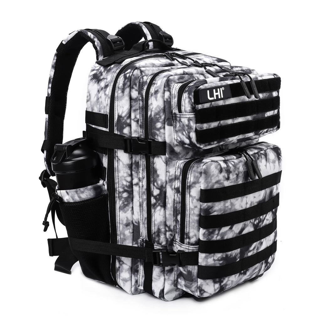 LHI Military Tactical Backpack for Men and Women 45L Army 3 Days Assault Pack Bag Large Rucksack with Molle System Khaki