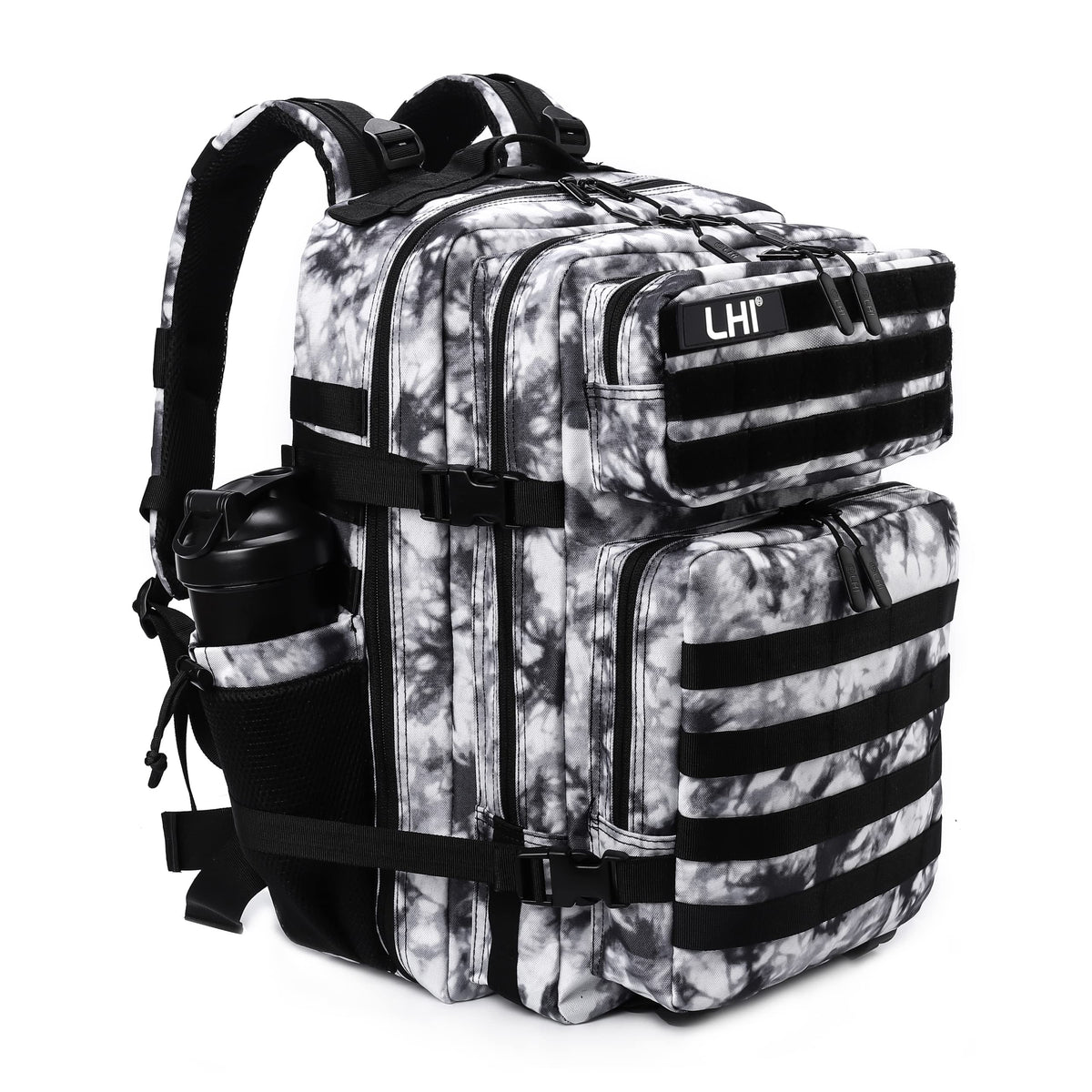 LHI Military Tactical Backpack for Men and Women 45L Army 3 Days Assault Pack Bag Large Rucksack with Molle System Khaki