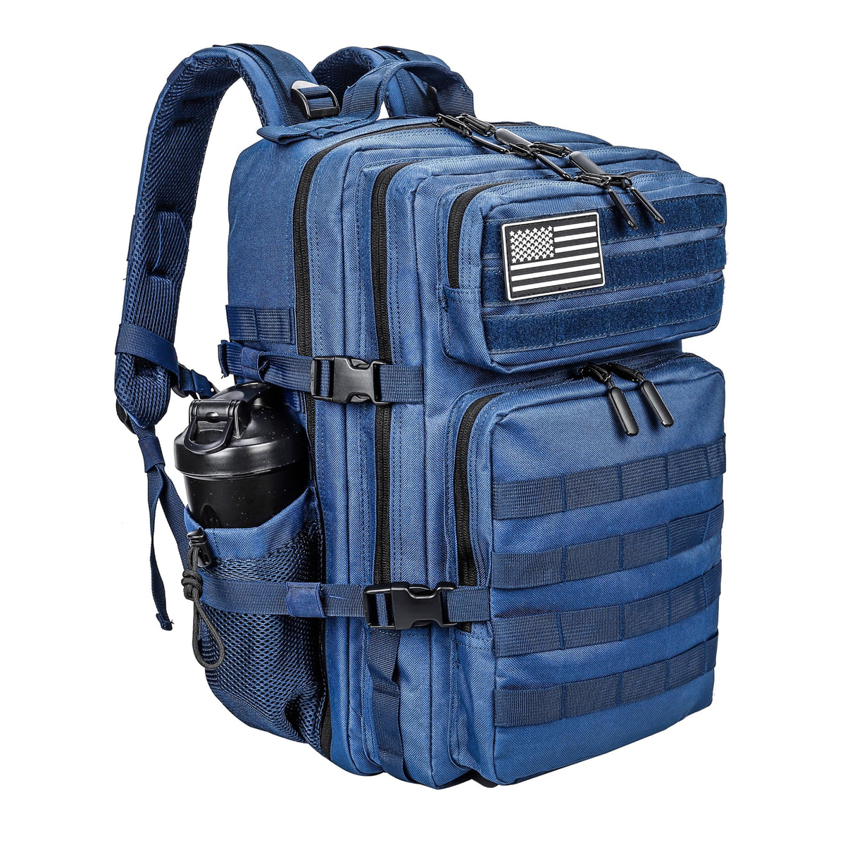 LHI Military Tactical Backpack for Men and Women 45L Army 3 Days Assault Pack Bag Large Rucksack with Molle System Khaki