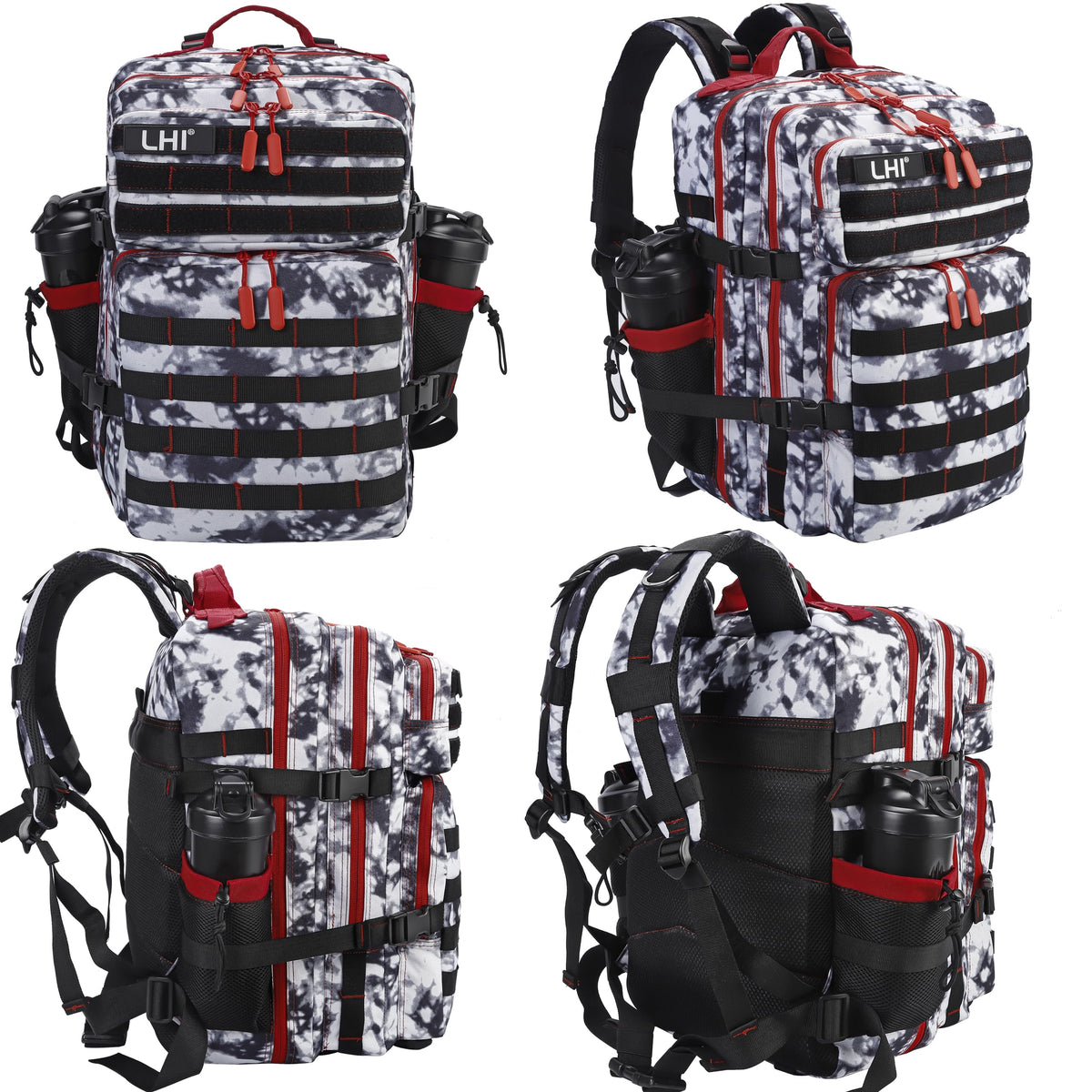 LHI Military Tactical Backpack for Men and Women 45L Army 3 Days Assault Pack Bag Large Rucksack with Molle System Khaki