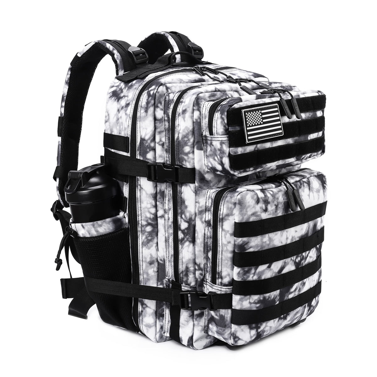 LHI Military Tactical Backpack for Men and Women 45L Army 3 Days Assault Pack Bag Large Rucksack with Molle System Khaki