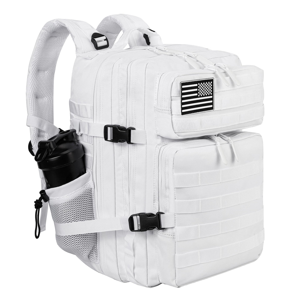 LHI Military Tactical Backpack for Men and Women 45L Army 3 Days Assault Pack Bag Large Rucksack with Molle System Khaki