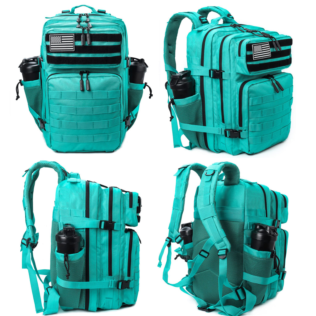LHI Military Tactical Backpack for Men and Women 45L Army 3 Days Assault Pack Bag Large Rucksack with Molle System Khaki