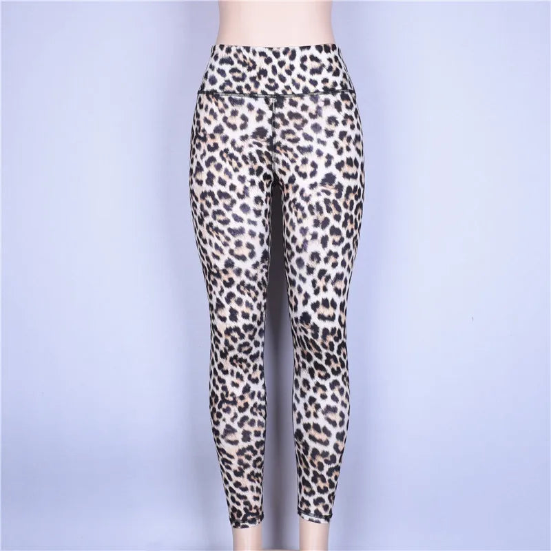 Hugcitar high waist leopard Sexy Push Up Leggings